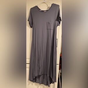 EUC LuLaRoe Gray High Low Dress with pocket size small